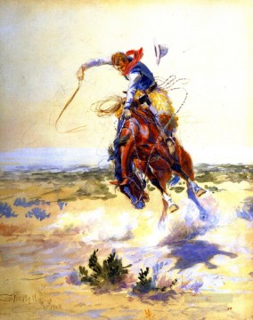 Un mal caballo 1904 Charles Marion Russell Pinturas al óleo